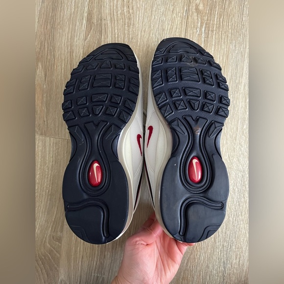 Nike Air Max 97 White Red Blue Sneakers - Picture 9 of 14